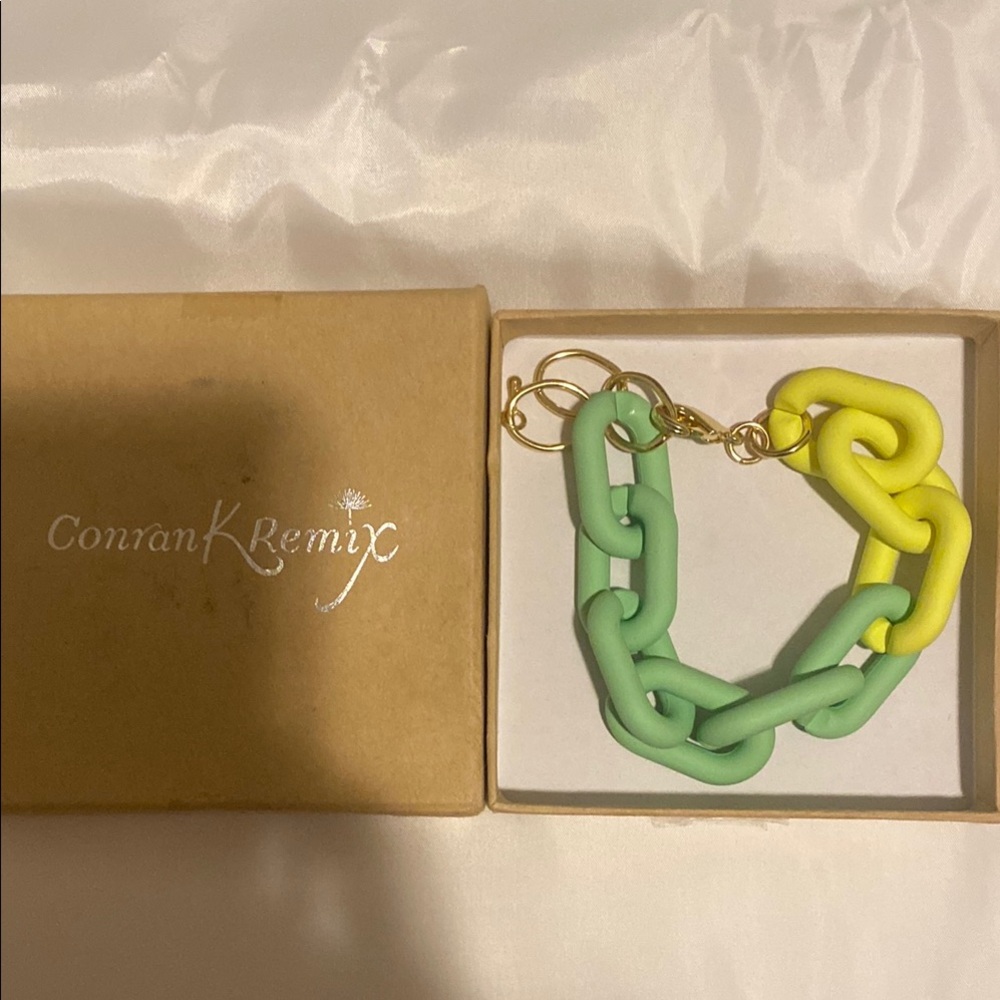 Vibrant Green and Yellow Beaded Bracelet